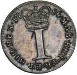 1786 Maundy Penny - George III British Silver Coin - Very Nice