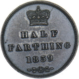 1839 Half Farthing - Victoria British Copper Coin - Very Nice