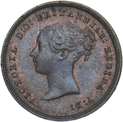 1843 Half Farthing - Victoria British Copper Coin - Very Nice