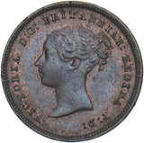 1843 Half Farthing - Victoria British Copper Coin - Very Nice
