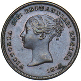 1843 Half Farthing - Victoria British Copper Coin - Very Nice