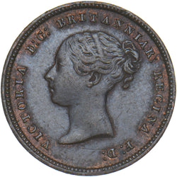 1844 Half Farthing - Victoria British Copper Coin - Very Nice