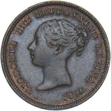 1844 Half Farthing - Victoria British Copper Coin - Very Nice
