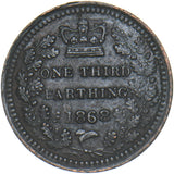 1868 Third Farthing - Victoria British Bronze Coin - Nice