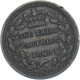 1868 Third Farthing - Victoria British Bronze Coin - Nice