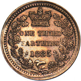 1885 Third Farthing - Victoria British Bronze Coin