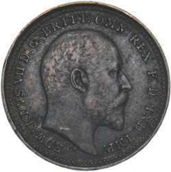 1902 Third Farthing - Edward VII British Bronze Coin - Nice