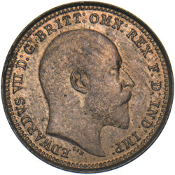 1902 Third Farthing - Edward VII British Bronze Coin - Superb