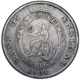 1804 Bank Of England Dollar - George III British Silver Coin - Nice