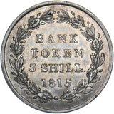 1815 3 Shillings Bank Token - George III British  Coin - Very Nice