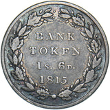 1815 Eighteenpence Bank Token - George III British  Coin