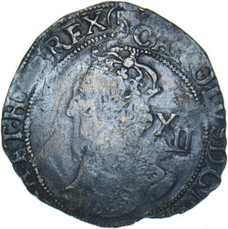 1643-4 Shilling (mm. (P)) - Charles II British Silver Hammered Coin