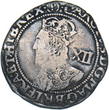 1643-4 Shilling (mm. (P)) - Charles II British Silver Hammered Coin - Nice