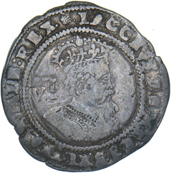 1622 Sixpence - James I British Silver Hammered Coin - Nice