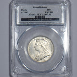 1897 Florin (CGS 82) - Victoria British Silver Coin - Superb