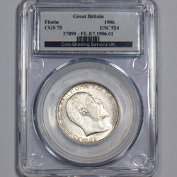 1906 Florin (CGS 75) - Edward VII British Silver Coin - Superb