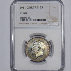 1911 Proof Florin (NGC PF 64) - George V British Silver Coin - Superb