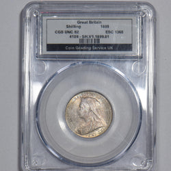 1899 Shilling (CGS UNC 82) - Victoria British Silver Coin - Superb