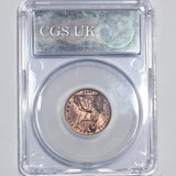 1825 Farthing (CGS 82) - George IV British Copper Coin - Superb
