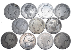 1842 - 1885 Halfcrowns Lot (11 Coins) - Victoria British Silver Coins