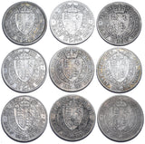 1893 - 1901 Halfcrowns Lot (9 Coins) - Victoria British Silver Coins - Date Run