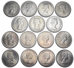 1953 - 1967 High Grade Halfcrowns Lot (15 Coins) - Elizabeth II British Coins