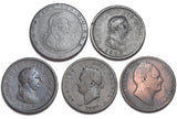 1797 - 1831 Pennies Lot (5 Coins) - British Copper Coins