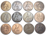 1937 - 1951 Pennies Lot (12 Coins) - George VI British Bronze Coins