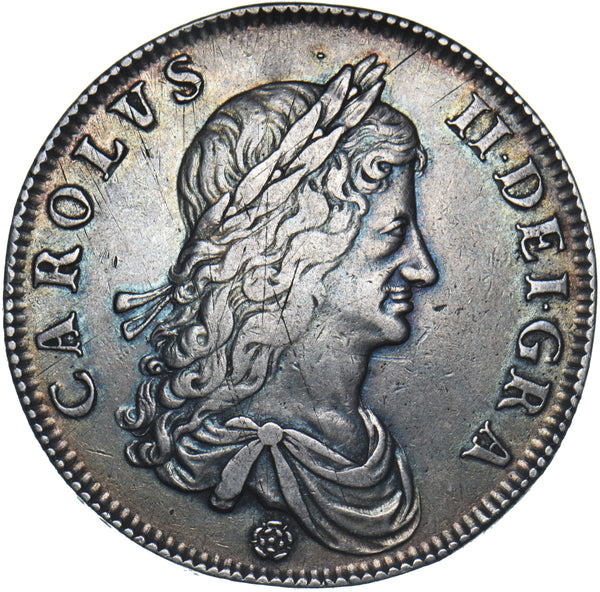1662 Crown - Charles II British Silver Coin - Nice