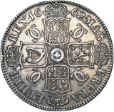 1662 Crown - Charles II British Silver Coin - Nice