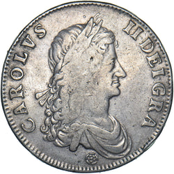 1662 Crown - Charles II British Silver Coin - Nice