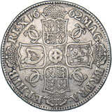 1662 Crown - Charles II British Silver Coin - Nice