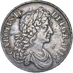1672 Crown - Charles II British Silver Coin - Very Nice