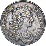 1672 Crown - Charles II British Silver Coin - Very Nice