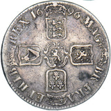 1696 Crown - William III British Silver Coin - Nice