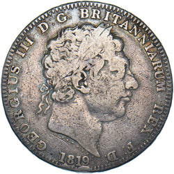 1819 LIX Crown - George III British Silver Coin