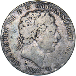 1820 Crown (2 Over 1) - George III British Silver Coin