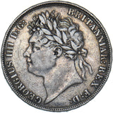 1821 Crown - George IV British Silver Coin - Nice