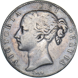 1844 Crown (Cinquefoil Stops) - Victoria British Silver Coin