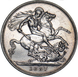 1887 Crown - Victoria British Silver Coin