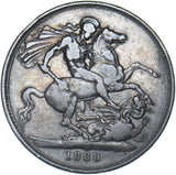 1888 Crown - Victoria British Silver Coin