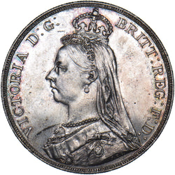 1889 Crown - Victoria British Silver Coin - Very Nice