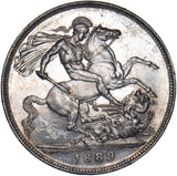 1889 Crown - Victoria British Silver Coin - Very Nice