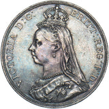 1889 Crown - Victoria British Silver Coin - Very Nice