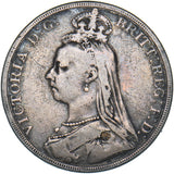 1890 Crown - Victoria British Silver Coin