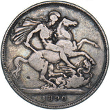 1890 Crown - Victoria British Silver Coin