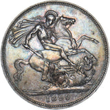 1890 Crown - Victoria British Silver Coin - Very Nice