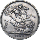 1893 LVI Crown - Victoria British Silver Coin