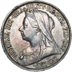 1893 LVI Crown - Victoria British Silver Coin - Very Nice