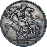1896 LX Crown - Victoria British Silver Coin